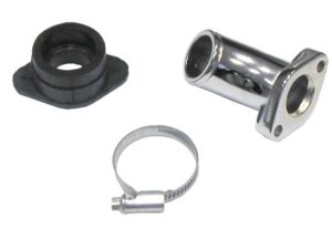 Εισαγωγή Καρμπυρατέρ 22-24MM. με Ελαστ.Μούφες Χρώμιο