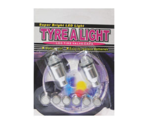 Τάπα Βαλβίδας Σαμπρέλας  με Μπλέ LED Ασημί