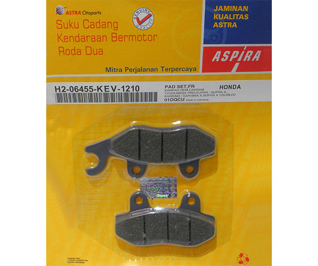 Τακάκια ASPIRA Εμπρός FA197-FA215 SUPRA,KAZE-R,KRISSII,ADDRESS125,FX125,SHOGUN,CRYP,ZX130,RCX185I