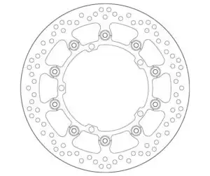 Δισκόπλακα SBS/5047 320X150X5,0X5X10.5 Εμπρ. TRIUMPH/1050'08-15