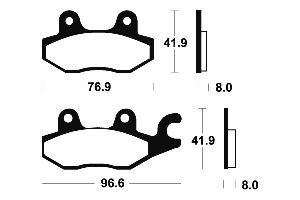 Τακάκια BENDIX MR138 FA125-165 SP RR