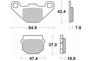 Τακάκια SBS 102HF SFA83/2 SCOOTER 50-124CCM,TARGET125I (RR)