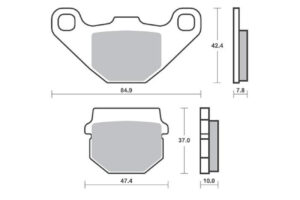Τακάκια SBS 102HM SFA83/2 SCOOTER 50-124CCM,TARGET125I (RR)