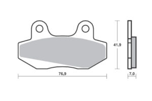 Τακάκια SBS 103HM/Πάχος 7MM FA86 SCOOTER 50-124CCM(A9/125-FR,TREVIS125-FR,ASUS125i