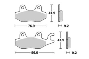 Τακάκια SBS 119HM SFA197 SCOOTER 50-125CCM,AGILITY125(RR),TARGET125,RCX185I(FR)