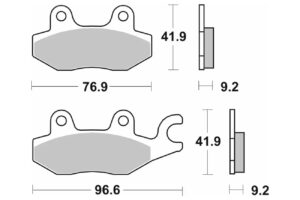 Τακάκια SBS 119CT FA197 MAXI SCOOTER 125-249CCM, RCX185I(FR)