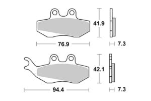 Τακάκια SBS 120HM SFA194 SCOOTER 50-125CCM