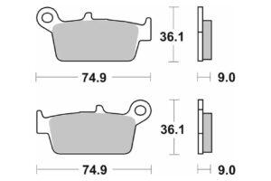Τακάκια SBS 121HF FA131/3 SCOOTER 50-124CCM
