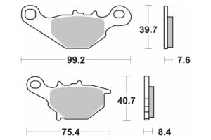 Τακάκια SBS 122HF FA230-FA396 SCOOTER 50-124CCM
