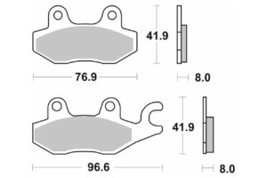 Τακάκια SBS 134HM FA165-FA215 SCOOTER 50-125CC/BURGMAN400 FR/RH