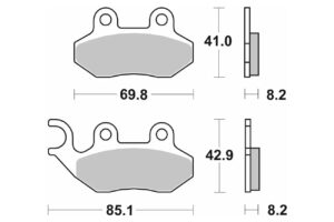 Τακάκια SBS 140HF FA264 SCOOTER 50-124CCM,SYMPHONY125(FR)