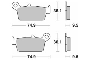 Τακάκια SBS 144HF FA131 SCOOTER 50-124CCM