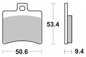 Τακάκια SBS 152HM SFA298 CITYBLADE125/150 RR,TREVIS125-RR,ESTATE125I E4-RR