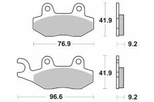 Τακάκια SBS 163HF FA228 SCOOTER 50-124CCM,AGILITY125,CITYBLADE125/150FR,OUTLOOK125/150,SUPERLIGHT125 FR.