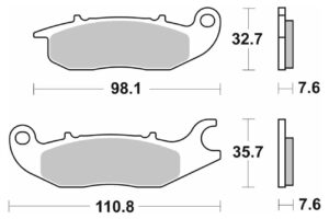 Τακάκια SBS 180HF FA375 SCOOTER 50-124CCM,ANF125INNOVA (FR), CBF125 09- (797HF)