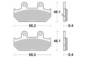 Τακάκια SBS 182HF FA412 SCOOTER 50-124CCM
