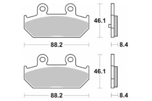 Τακάκια SBS 182MS FA412 MAXI SCOOTER 250-600CCM