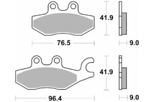 Τακάκια SBS 187HM FA418 SCOOTER 50-124CCM,MEDLEY125/150 Πίσω