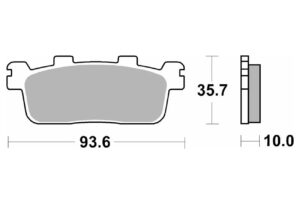 Τακάκια SBS 195HF FA607 SCOOTER 50-124CCM
