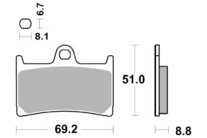 Τακάκια SBS 198MS FA252-FA380 MAXI SCOOTER 250-600CCM