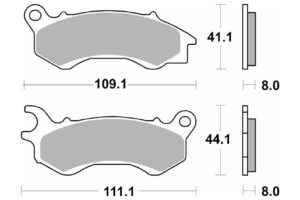 Τακάκια SBS 205HM FA603 FR SCOOTER 50-124CCM,PCX125,VISION110'11,CPA/CPX 4000W