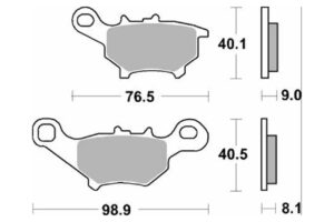 Τακάκια SBS 206HF FA384 SCOOTER 50-124CCM