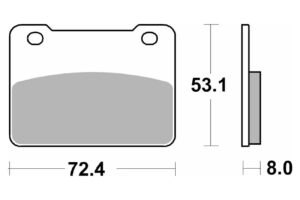 Τακάκια SBS 215MS FA627 Εμπρ. MAXSYM400I'12,MAXSYM600I