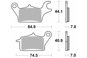 Τακάκια SBS 216HM SFA625 WAVE110I,SUPRA-X125I HELMIN(FR),GTR150(FR)