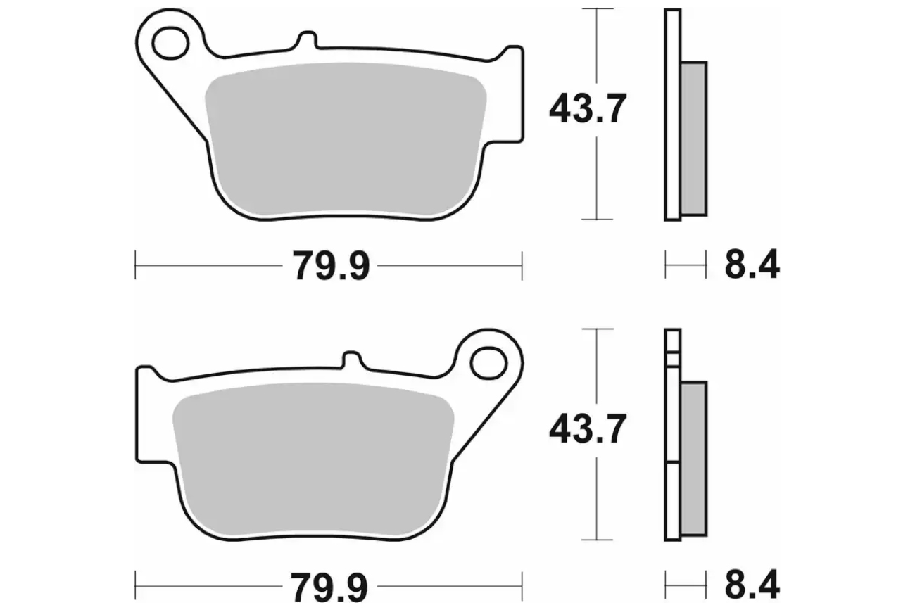 Τακάκια SBS 221MS FA678 Πίσω YP250X-MAX'14-16