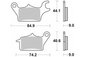 Τακάκια SBS 222CT SFA655 Εμπρός/Αριστ. YAM/TRICITY125'14