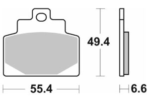 Τακάκια SBS 224MS (SFA681) Εμπρός MP3-300/500'14-19