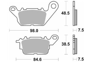 Τακάκια SBS 226HM FA694 Εμπρός N-MAX155'15-18,CRYPTON-S115'18,XCITING400I'12