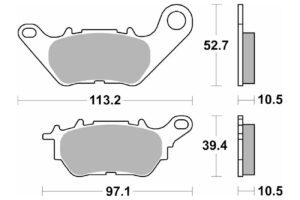 Τακάκια SBS 230CT FA706 Πίσω YP300X-MAX '17-18