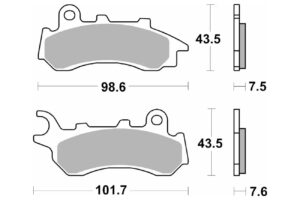 Τακάκια SBS 233HF SFA723 PCX125/150'15-20 (FR), SH125 MODE (FR)