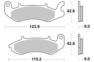 Τακάκια SBS 234HF FA711 STD FR TNT125,TARGET125I'18-20 E4,K-LIGHT125I