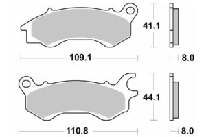 Τακάκια SBS 235HM SFA709  STD FR DY125RS'13-21,VIESTE125,DAYTONA/SPRINTER125,ASUS125i