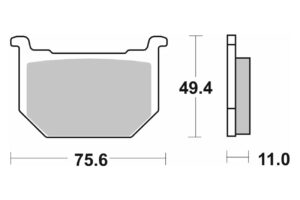Τακάκια SBS 533HF FA51 STD FR/RR