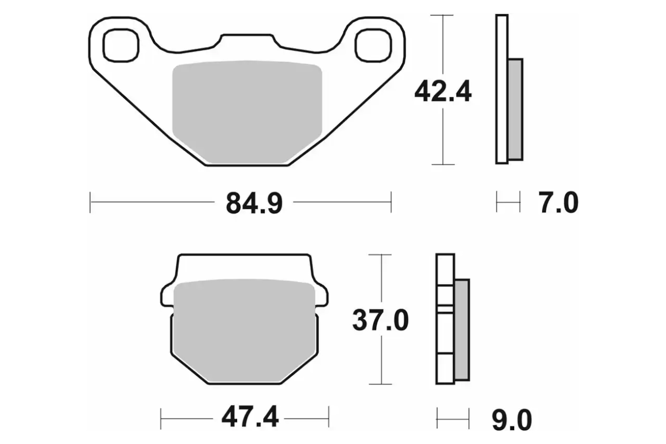 Τακάκια SBS 544HF FA83 STD FR/RR ADLY/ATV150 Πίσω