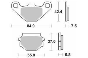 Τακάκια SBS 546HF FA67 STD FR/RR