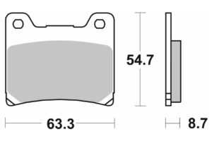Τακάκια SBS 555HF FA88 STD FR/RR