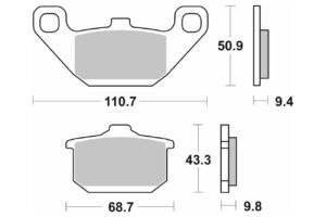 Τακάκια SBS 557HF FA85 STD FR/RR