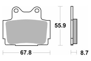 Τακάκια SBS 570HF FA104 STD FR/RR