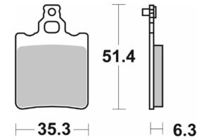 Τακάκια SBS 574HF FA60-FA337 STD FR/RR