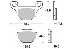 Τακάκια SBS 585HF FA93 STD FR/RR