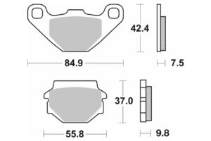 Τακάκια SBS 586HF FA67 STD FR/RR