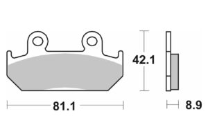 Τακάκια SBS 593HF FA121 STD FR/RR