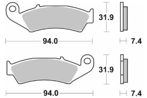 Τακάκια SBS 603HF FA125 STD FR/RR
