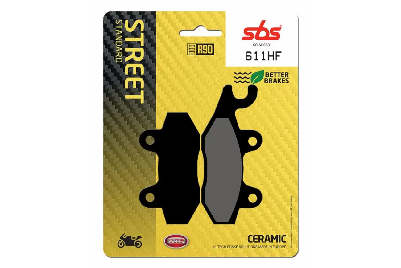 Τακάκια SBS 611HF FA135-FA214 STD FR/RR SILVERBLADE250EFI,LOGIK125/150(FR/RR),TX125(FR),OUTLOOK125/150,CITYBLADE125/150 - Image 2