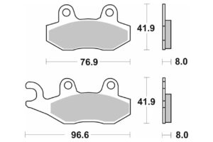 Τακάκια SBS 611SI FA135-FA214 MX ATV