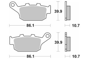 Τακάκια SBS 614HF FA140 STD FR/RR